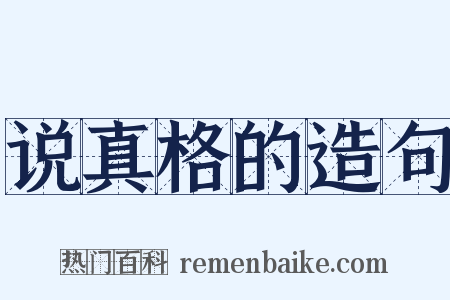 说真格的造句是什么意思的图片